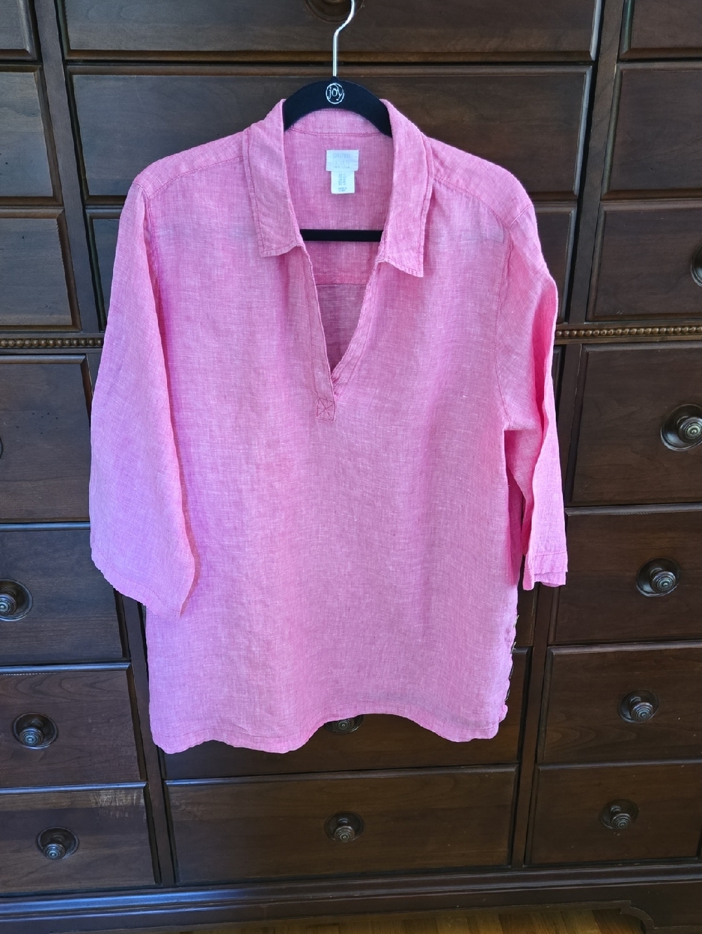 Sigrid Olsen Linen Pullover Size 1X Pink